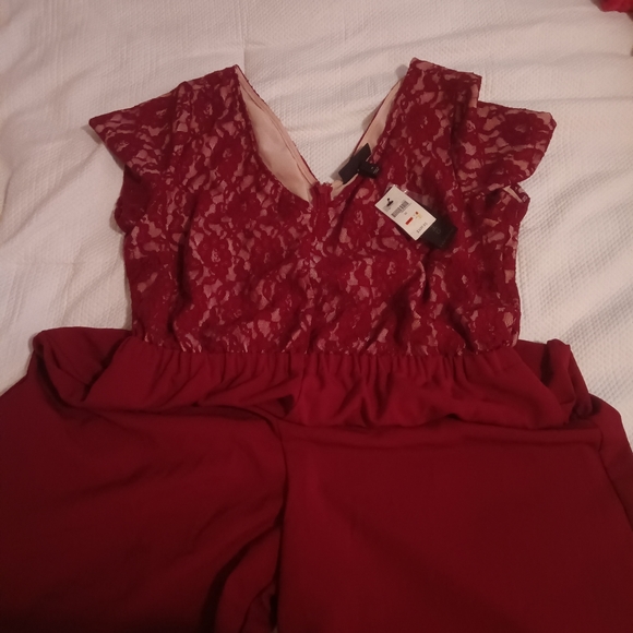 NWT Lane Bryant Lace Top Jumpsuit - Picture 10 of 14